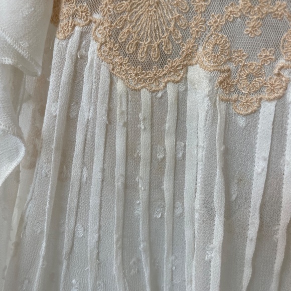 Free People flowy lace chiffon top - Picture 2 of 5